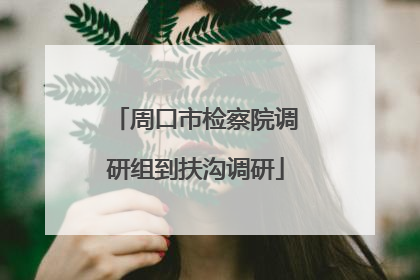 周口市检察院调研组到扶沟调研