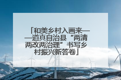 和美乡村入画来——道真自治县“两清两改两治理”书写乡村振兴新答卷