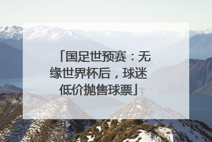 国足世预赛：无缘世界杯后，球迷低价抛售球票