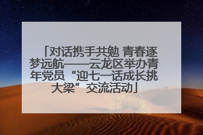 对话携手共勉 青春逐梦远航——云龙区举办青年党员“迎七一话成长挑大梁”交流活动