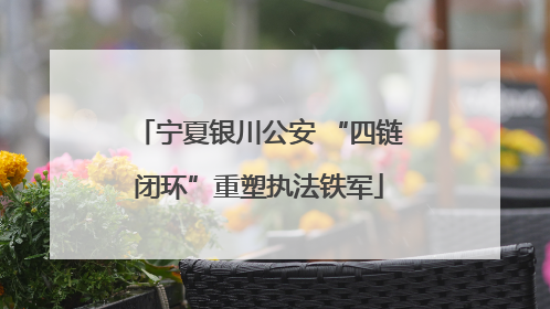 宁夏银川公安 “四链闭环”重塑执法铁军