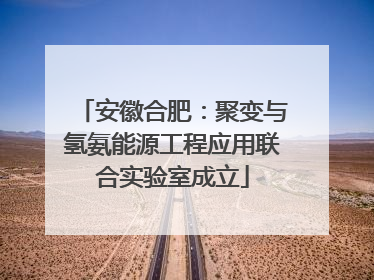 安徽合肥：聚变与氢氨能源工程应用联合实验室成立