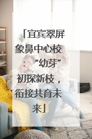 宜宾翠屏象鼻中心校：“幼芽”初探新枝，衔接共育未来