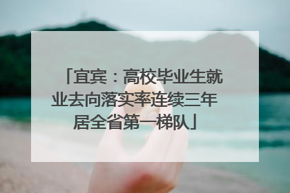 宜宾：高校毕业生就业去向落实率连续三年居全省第一梯队