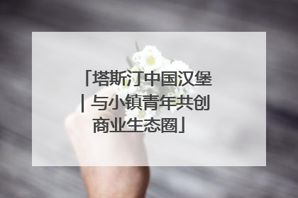 塔斯汀中国汉堡｜与小镇青年共创商业生态圈
