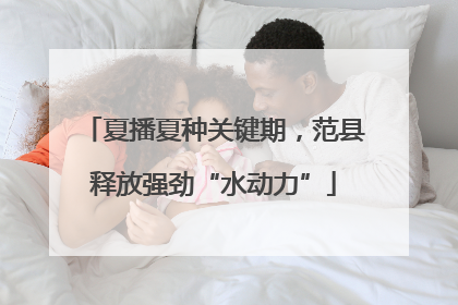 夏播夏种关键期，范县释放强劲“水动力”
