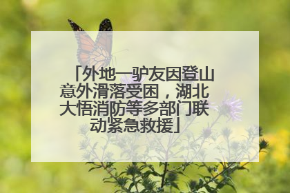 外地一驴友因登山意外滑落受困，湖北大悟消防等多部门联动紧急救援