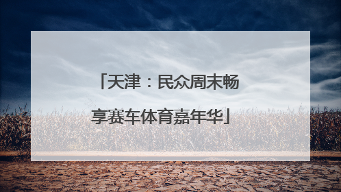 天津：民众周末畅享赛车体育嘉年华
