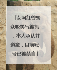 女网红曾聚众吸笑气被抓，本人承认并道歉，目前账号已被禁言
