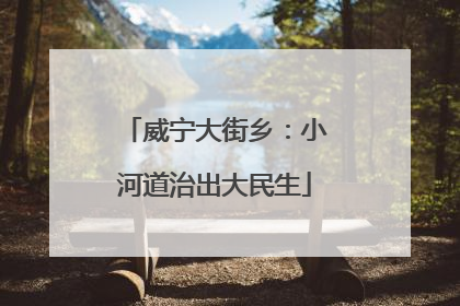 威宁大街乡：小河道治出大民生