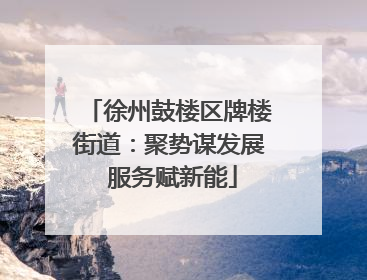 徐州鼓楼区牌楼街道：聚势谋发展 服务赋新能