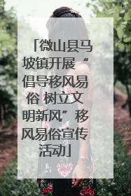 微山县马坡镇开展“倡导移风易俗 树立文明新风”移风易俗宣传活动