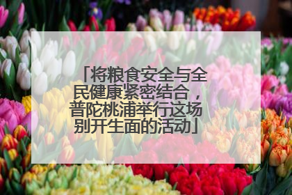 将粮食安全与全民健康紧密结合，普陀桃浦举行这场别开生面的活动