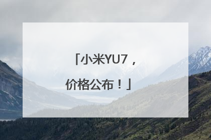 小米YU7，价格公布！