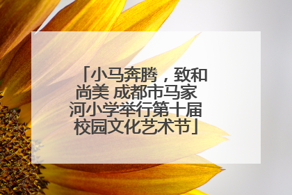 小马奔腾，致和尚美 成都市马家河小学举行第十届校园文化艺术节