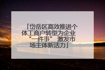 岱岳区高效推进个体工商户转型为企业“一件事” 激发市场主体新活力