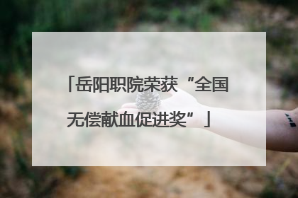 岳阳职院荣获“全国无偿献血促进奖”