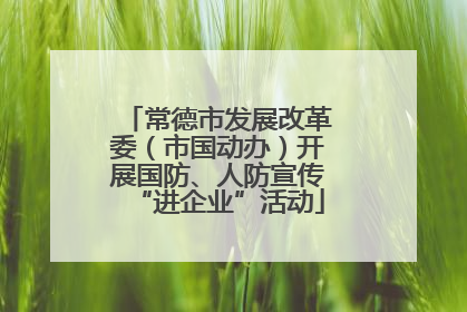 常德市发展改革委（市国动办）开展国防、人防宣传“进企业”活动