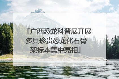 广西恐龙科普展开展 多具珍贵恐龙化石骨架标本集中亮相