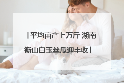 平均亩产上万斤 湖南衡山白玉丝瓜迎丰收