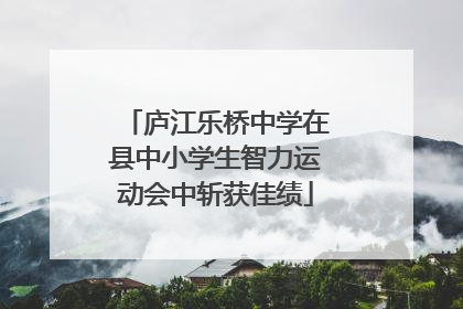 庐江乐桥中学在县中小学生智力运动会中斩获佳绩