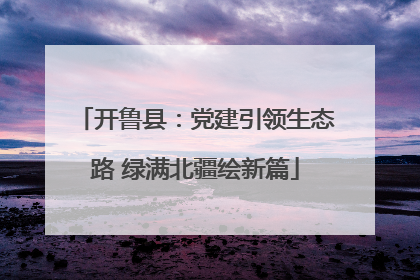 开鲁县：党建引领生态路 绿满北疆绘新篇