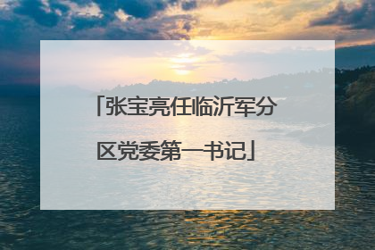 张宝亮任临沂军分区党委第一书记