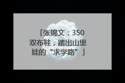 张锦文：350双布鞋，踏出山里娃的“求学路”