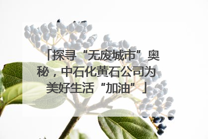 探寻“无废城市”奥秘，中石化黄石公司为美好生活“加油”