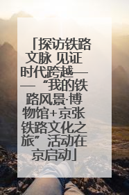探访铁路文脉 见证时代跨越——“我的铁路风景·博物馆+京张铁路文化之旅”活动在京启动
