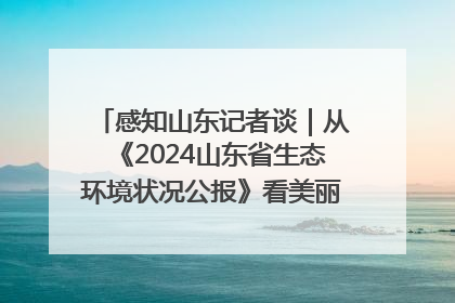 感知山东记者谈｜从《2024山东省生态环境状况公报》看美丽山东建设的“成绩单”与“任务书”