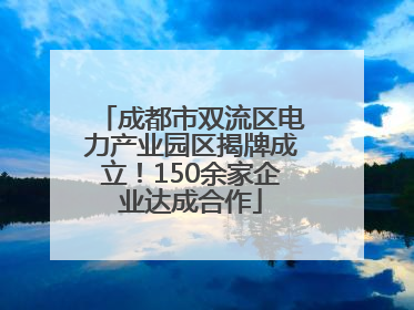 成都市双流区电力产业园区揭牌成立！150余家企业达成合作