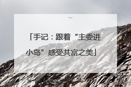 手记：跟着“主委进小岛”感受共富之美