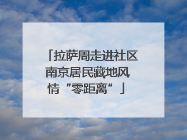 拉萨周走进社区 南京居民藏地风情“零距离”