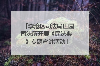 李沧区司法局世园司法所开展《民法典》专题宣讲活动