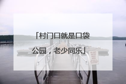村门口就是口袋公园，老少同乐