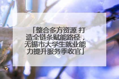整合多方资源 打造全链条赋能路径，无锡市大学生就业能力提升服务季收官