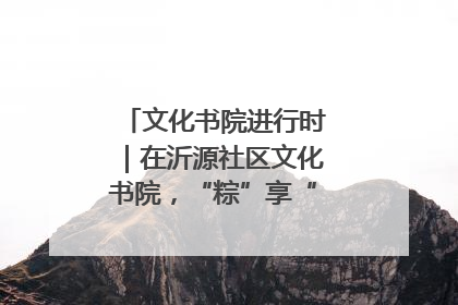 文化书院进行时｜在沂源社区文化书院，“粽”享“端午”美好时光