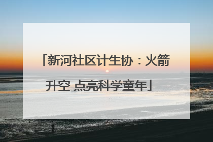 新河社区计生协：火箭升空 点亮科学童年