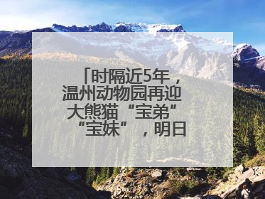 时隔近5年，温州动物园再迎大熊猫“宝弟”“宝妹”，明日正式开馆！