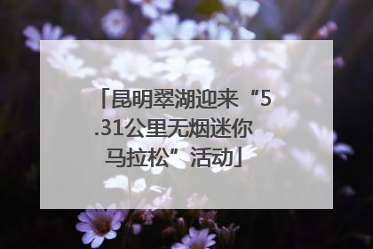 昆明翠湖迎来“5.31公里无烟迷你马拉松”活动