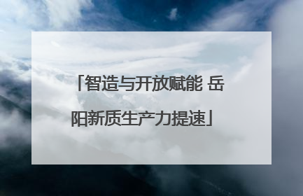 智造与开放赋能 岳阳新质生产力提速
