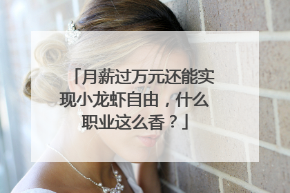 月薪过万元还能实现小龙虾自由，什么职业这么香？