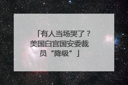 有人当场哭了？美国白宫国安委裁员“降级”