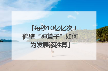 每秒10亿亿次！鹤壁“神算子”如何为发展添胜算