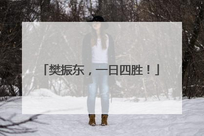 樊振东，一日四胜！