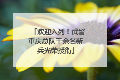 欢迎入列！武警重庆总队千余名新兵光荣授衔