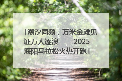 潮汐同频，万米金滩见证万人逐浪——2025海阳马拉松火热开跑