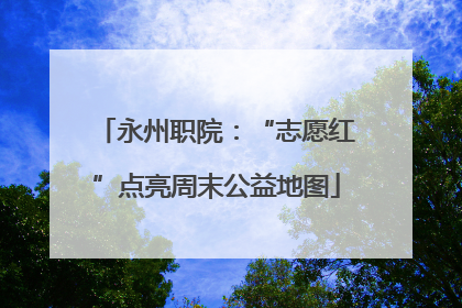 永州职院：“志愿红”点亮周末公益地图