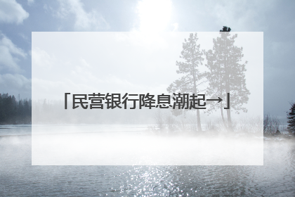 民营银行降息潮起→